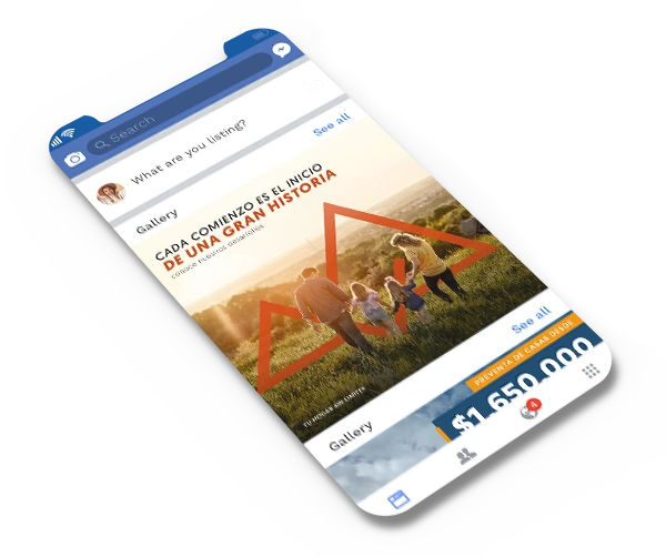 mock up post redes sociales para inmobiliaria en Querétaro