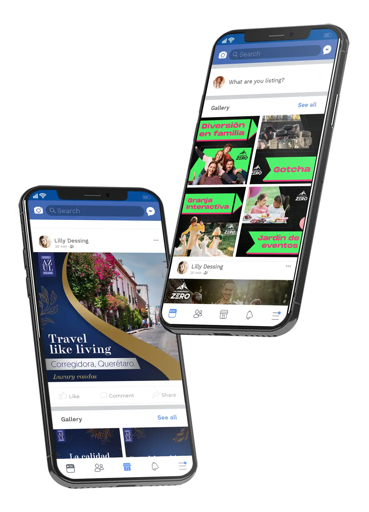 mockup de publicidad de redes sociales para inmobiliaria en México