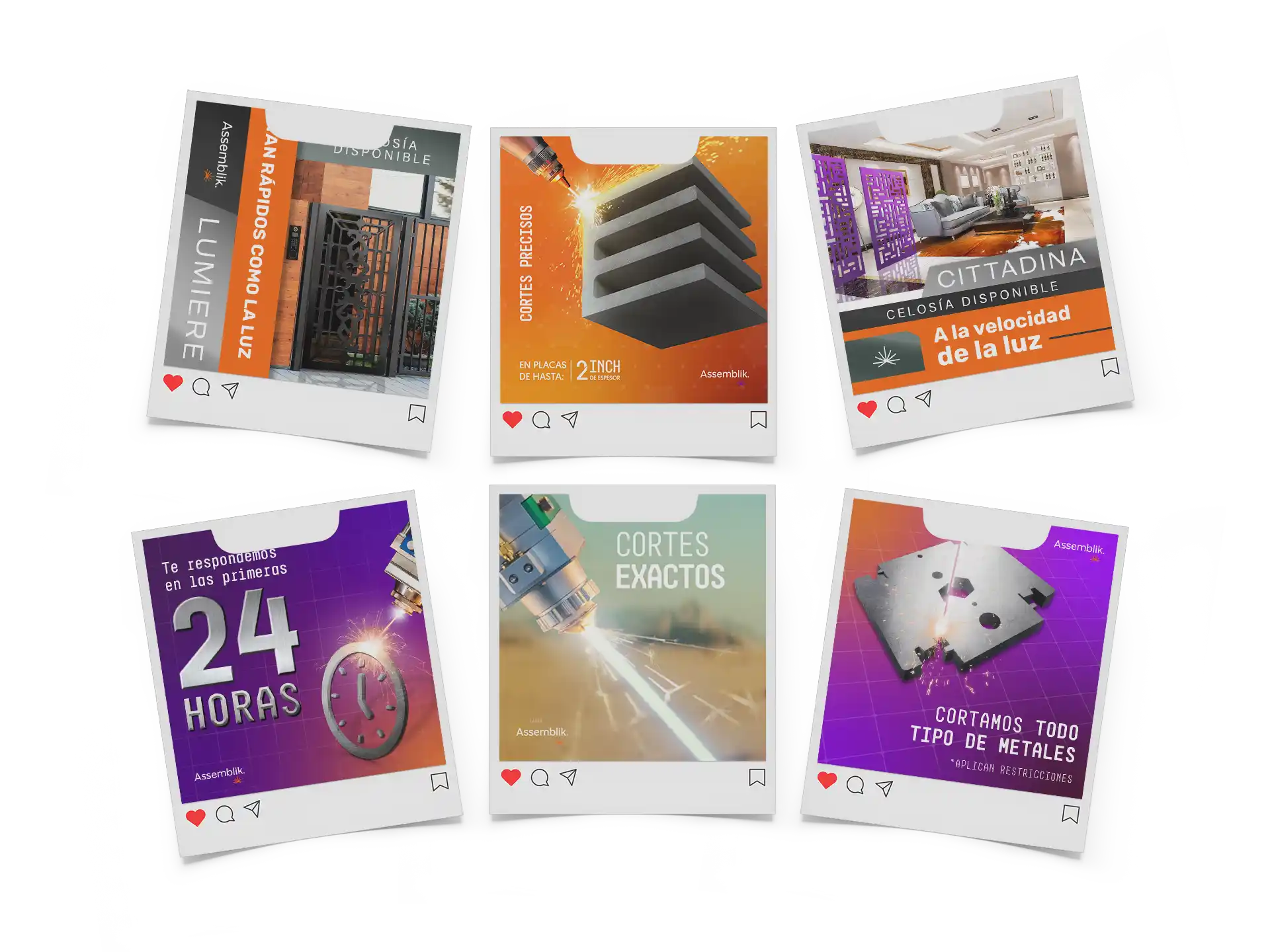 Parrilla de contenido para redes sociales de la empresa Assemblik