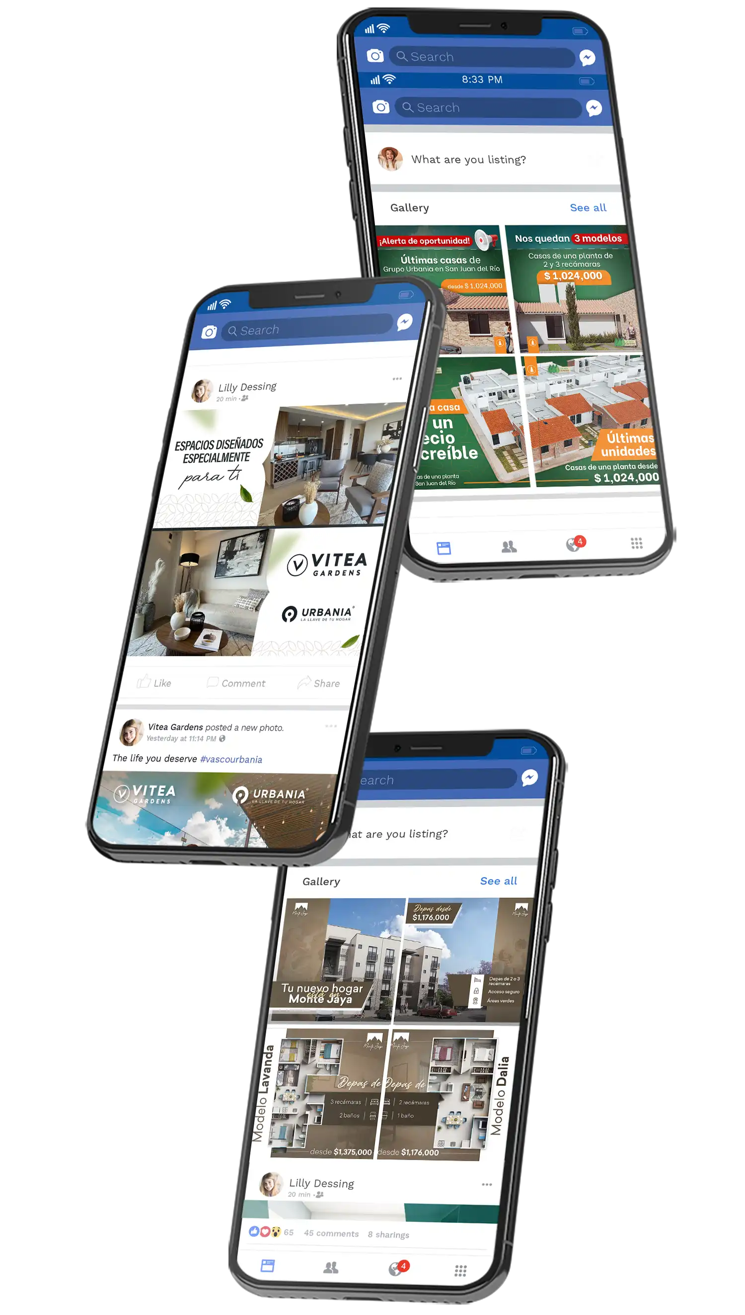 mockup de publicidad para redes sociales para vivienda en México